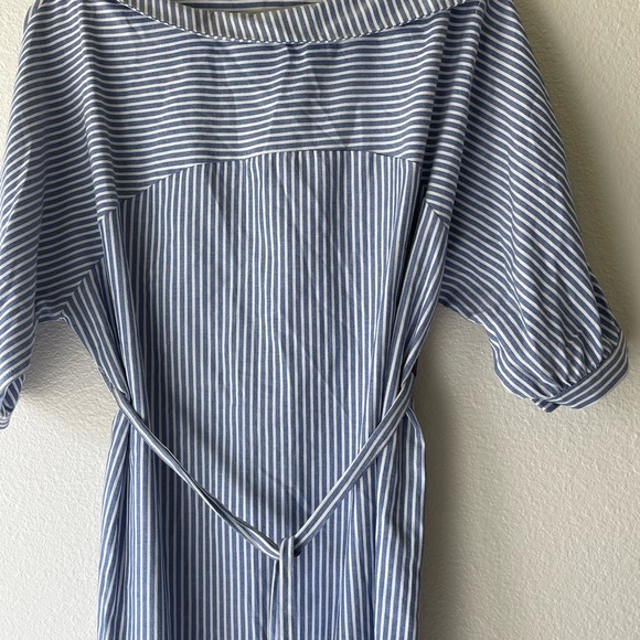 Stylish striped mini dress in blue and white. Size S - Picture 6 of 6